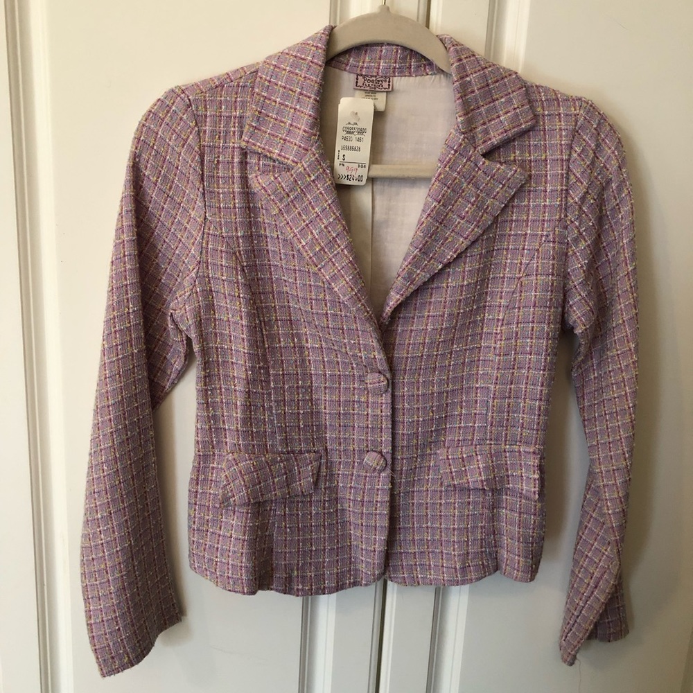 NWT Lavender Woven Blazer